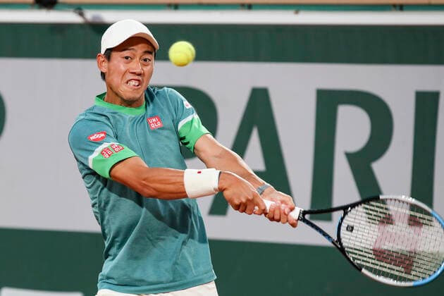 TENNIS - French Open 2021 PARIS,FRANCE,06.June.21 - TENNIS - ATP, Tennis Herren World Tour, French Open, Roland Garros, Grand Slam. Image shows Kei Nishikori (JPN).  GEPAxpictures xPatrickxSteiner
