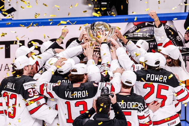 06 06 2021, Riga, Arena Riga, Final Finland Canada 2021 IIHF Ice Hockey World Championship , Canada is world champion 2021 Riga Riga Latvia  Copyright: xJustPictures.ch JarixPestelaccix