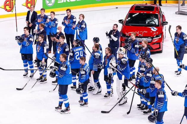06 06 2021, Riga, Arena Riga, Final Finland Canada 2021 IIHF Ice Hockey World Championship , Finland is second place Riga Riga Latvia  Copyright: xJustPictures.ch JarixPestelaccix