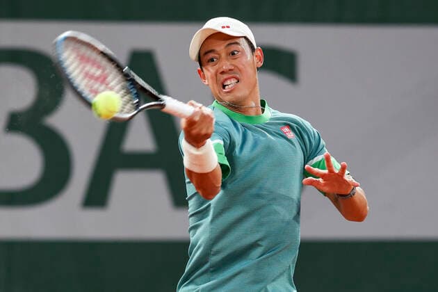 TENNIS - French Open 2021 PARIS,FRANCE,06.June.21 - TENNIS - ATP, Tennis Herren World Tour, French Open, Roland Garros, Grand Slam. Image shows Kei Nishikori (JPN).  GEPAxpictures xPatrickxSteiner