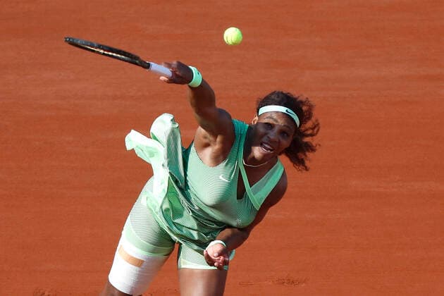 2021 French Open - Day Eight Serena Williams of the United States in action against Elena Rybakina of Kazakhstan in the 4th round of the singles on Court Philippe-Chatrier during the French Open Tennis Tournament at Roland Garros in Paris, France on June 06, 2021. Paris France taamallah-notitle210606_npJ2t  Copyright: xMehdixTaamallahx