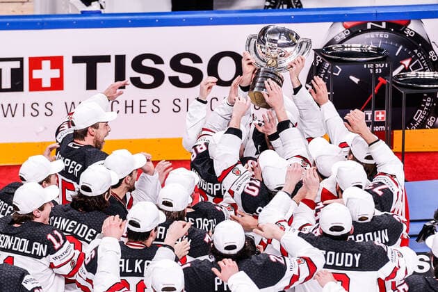 06 06 2021, Riga, Arena Riga, Final Finland Canada 2021 IIHF Ice Hockey World Championship , Canada is world champion 2021 Riga Riga Latvia  Copyright: xJustPictures.ch JarixPestelaccix