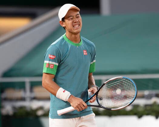 Kei Nishikori reacts angry,annoyed,disappointed,disappointment,emotion Copyright: xJuergenxHasenkopfx