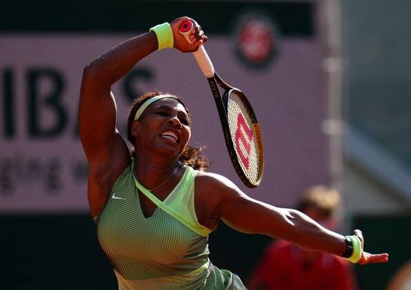 Mandatory Credit: Photo by Javier Garcia BPI Shutterstock (12019127el) Serena Williams in fourth round action French Open Tennis, Day Eight, Roland Garros, Paris, France - 06 Jun 2021 French Open Tennis, Day Eight, Roland Garros, Paris, France - 06 Jun 2021  Copyright: xJavierxGarcia BPI Shutterstockx 12019127el