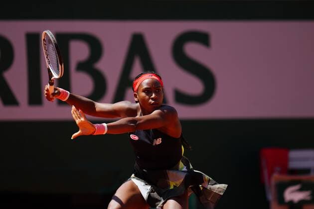 Mandatory Credit: Photo by Javier Garcia BPI Shutterstock (12019129bu) Coco Gauff in fourth round action French Open Tennis, Day Nine, Roland Garros, Paris, France - 07 Jun 2021 French Open Tennis, Day Nine, Roland Garros, Paris, France - 07 Jun 2021  Copyright: xJavierxGarcia BPI Shutterstockx 12019129bu