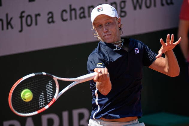 Leo BORG of Sweden plays a ball during the men s single against Max WESTPHAL of France on the first round of the Junior French Open tennis tournament at Roland Garros in Paris, France, 7 June 2021.  Copyright: xAurelienxMorissardx