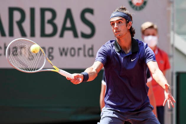 TENNIS - French Open 2021 PARIS,FRANCE,07.June.21 - TENNIS - ATP, Tennis Herren World Tour, French Open, Roland Garros, Grand Slam. Image shows Lorenzo Musetti (ITA).  GEPAxpictures xPatrickxSteiner