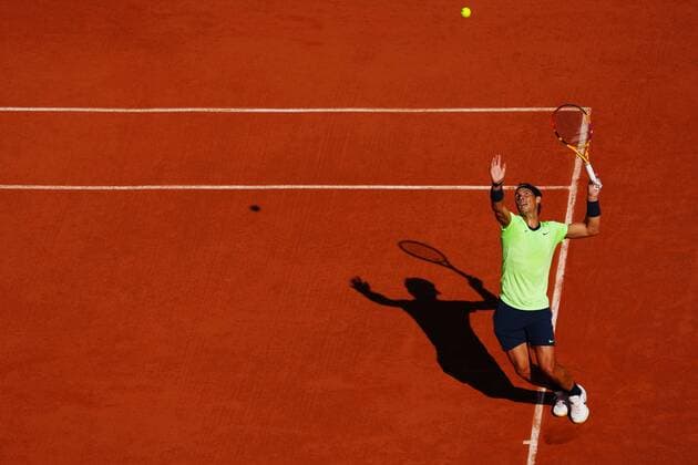 Mandatory Credit: Photo by Javier Garcia BPI Shutterstock (12019129id) Rafael Nadal in fourth round action French Open Tennis, Day Nine, Roland Garros, Paris, France - 07 Jun 2021 French Open Tennis, Day Nine, Roland Garros, Paris, France - 07 Jun 2021  Copyright: xJavierxGarcia BPI Shutterstockx 12019129id