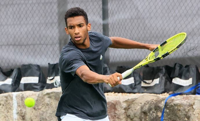 07 06 2021, ATP Tour Mercedes Cup Stuttgart, Weissenhofff, tennis, sports, in the picture Felix Auger Aliassime CAN