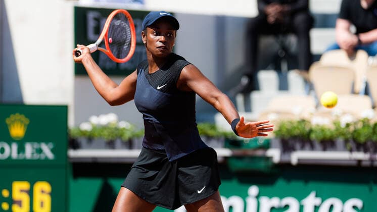 June 7, 2021: Sloane Stephens of the United States in action during the fourth round of the 2021 Roland Garros Grand Slam Tournament against Barbora Krejcikova of the Czech Republic - ZUMAa181 20210607_zaa_a181_008 Copyright: xRobxPrangex