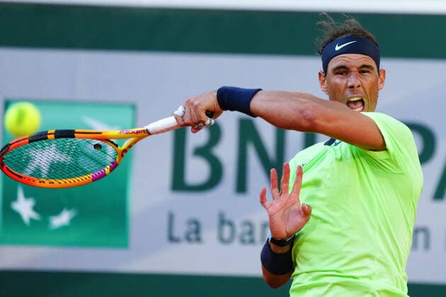 Mandatory Credit: Photo by Javier Garcia BPI Shutterstock (12019129lj) Rafael Nadal during his fourth round match French Open Tennis, Day Nine, Roland Garros, Paris, France - 07 Jun 2021 French Open Tennis, Day Nine, Roland Garros, Paris, France - 07 Jun 2021  Copyright: xJavierxGarcia BPI Shutterstockx 12019129lj