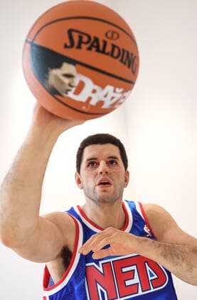 PXL_Wax figure of Drazen Petrovic Photo taken on June 7, 2021 shows wax figure of Drazen Petrovic, known as Mozart of basketball , greatest Croatian and one of the world s greatest basketball players of all time, in Zagreb, Croatia. On the occasion of the 28th anniversary of Drazen Petrovic s death, a lifesize wax figure of the French sculptor Elisabeth Daynes will be presented to the public on Drazen s birthday in Drazen Petrovic Museum MarkoxPrpic PIXSELL