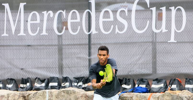 07 06 2021, ATP Tour Mercedes Cup Stuttgart, Weissenhofff, tennis, sports, in the picture Felix Auger Aliassime CAN