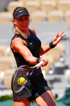 Mandatory Credit: Photo by Javier Garcia BPI Shutterstock (12042203ad) Paula Badosa during her quarter final match French Open Tennis, Day Ten, Roland Garros, Paris, France - 08 Jun 2021 French Open Tennis, Day Ten, Roland Garros, Paris, France - 08 Jun 2021  Copyright: xJavierxGarcia BPI Shutterstockx 12042203ad