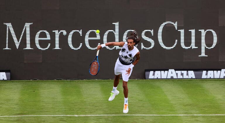 08 06 2021, ATP Tour Mercedes Cup Stuttgart, Weissenhofff, tennis, sports, in the picture Dustin Brown GER