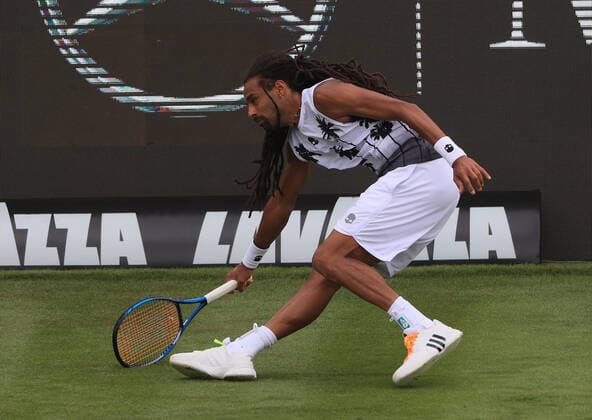 08 06 2021, ATP Tour Mercedes Cup Stuttgart, Weissenhofff, tennis, sports, pictured Dustin Brown GER slips
