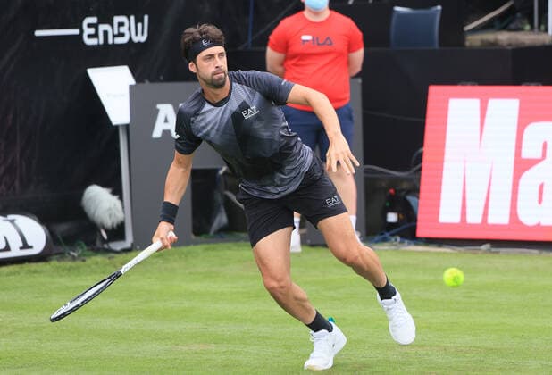 08 06 2021, ATP Tour Mercedes Cup Stuttgart, Weissenhofff, tennis, sports, in the picture Nikoloz Basilashvili GEO