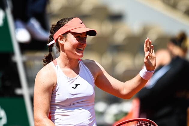 Attitude - Joie de Tamara Zidansek ( Slovenie ) - TENNIS : Roland Garros 2021 - Internationaux de France - 08 06 2021 FedericoPestellini Panoramic 