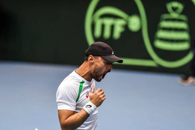 Sofia, Bulgaria, Tennis, Davis Cup, Sofia Hall Dimitar Kuzmanov (BUL) Tennis - Davis Cup - Bulgaria vs. Mexico - Dimitar Kuzmanov vs Gerardo Lopez Vallasenor - 06.03.21 Copyright: xx