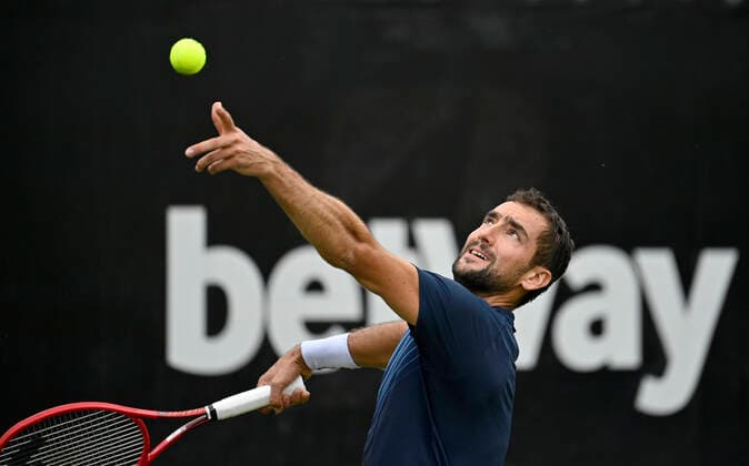 Marin Cilic CRO Serve 08 06 2021 Tennis MercedesCup Stuttgart 2021 Weißenhof ATP 07 13 06 2021 Tennis MercedesCup Stuttgart 2021