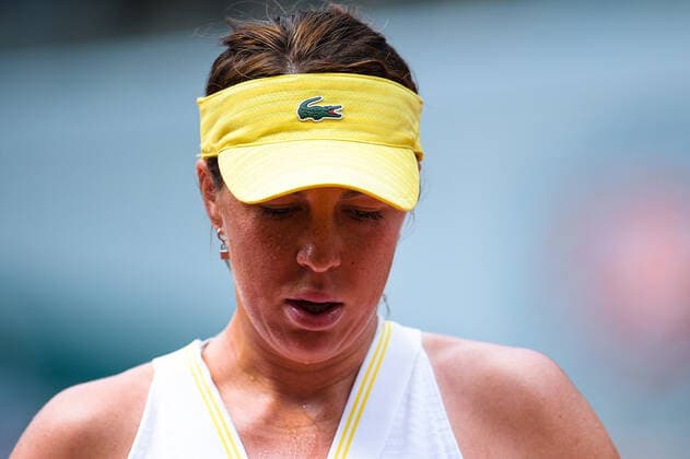 Attitude de Anastasia Pavlyuchenkova ( Russie ) TENNIS : Roland Garros 2021 - Internationaux de France - 08 06 2021 FedericoPestellini Panoramic 