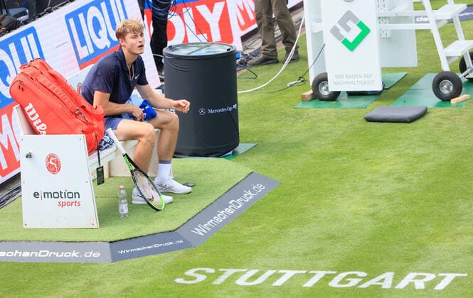 08 06 2021, ATP Tour Mercedes Cup Stuttgart, Weissenhofff, tennis, sports, in the picture Rudolf Molleker GER