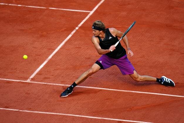 Mandatory Credit: Photo by Javier Garcia BPI Shutterstock (12042203jw) Alexander Zverev during his quarter final match French Open Tennis, Day Ten, Roland Garros, Paris, France - 08 Jun 2021 French Open Tennis, Day Ten, Roland Garros, Paris, France - 08 Jun 2021  Copyright: xJavierxGarcia BPI Shutterstockx 12042203jw