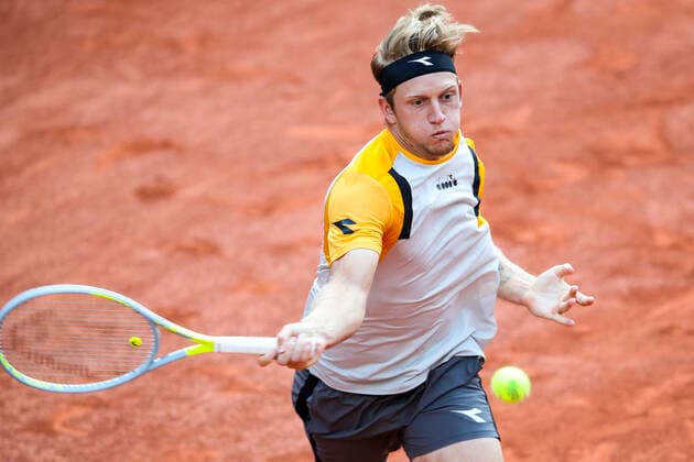 TENNIS - French Open 2021 PARIS,FRANCE,08.June.21 - TENNIS - ATP, Tennis Herren World Tour, French Open, Roland Garros, Grand Slam. Image shows Alejandro Davidovich Fokina (ESP).  GEPAxpictures xPatrickxSteiner