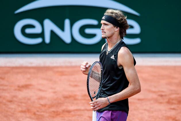 TENNIS - French Open 2021 PARIS,FRANCE,08.June.21 - TENNIS - ATP, Tennis Herren World Tour, French Open, Roland Garros, Grand Slam. Image shows the rejoicing of Alexander Zverev (GER).  GEPAxpictures xPatrickxSteiner