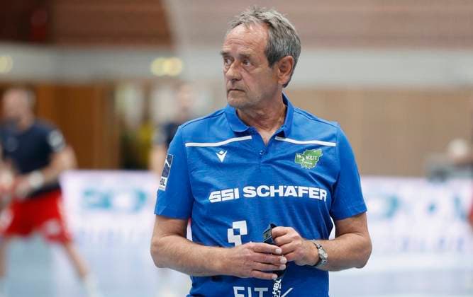 08 06 2021, Handball, 2 Bundesliga 2020 2021, 28 matchday, DJK Rimpar Woelfe Wilhelmshavener HV, GER, Wuerzburg, s Oliver Arena picture from left coach Rolf Brack DJK Rimpar Wölfe Copyright: HMBxMedia xHeikoxBecker