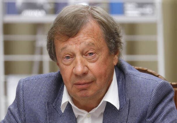 MOSCOW, RUSSIA - JUNE 9, 2021: Lokomotiv Moscow veteran head coach Yuri Semin attends a roundtable meeting on Russian football history held by the Russian Historical Society in the run-up to the 2020 UEFA European Football Championship. Mikhail Japaridze TASS  TS10419F