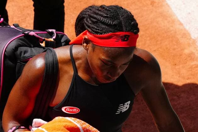 Mandatory Credit: Photo by Javier Garcia BPI Shutterstock (12046068dn) Coco Gauff leaves after defeat French Open Tennis, Day Eleven, Roland Garros, Paris, France - 09 Jun 2021 French Open Tennis, Day Eleven, Roland Garros, Paris, France - 09 Jun 2021  Copyright: xJavierxGarcia BPI Shutterstockx 12046068dn