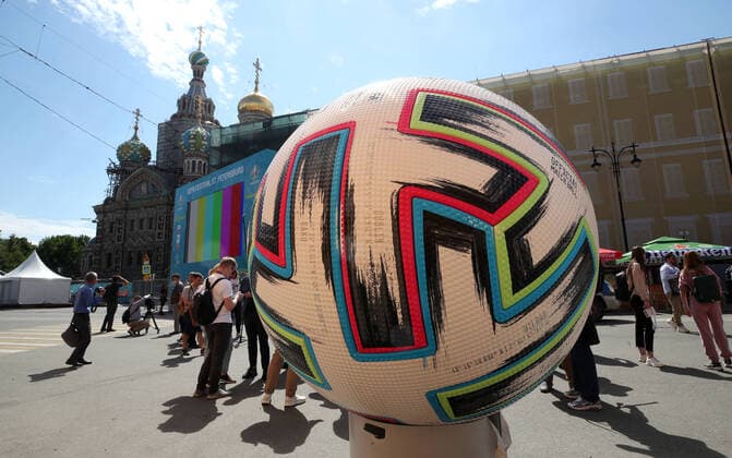EURO 2021, opening of the football village on Konyushennaya Square St. Petersburg