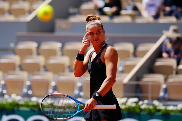 Mandatory Credit: Photo by Javier Garcia BPI Shutterstock (12046068gi) Maria Sakkari in quarter-final action French Open Tennis, Day Eleven, Roland Garros, Paris, France - 09 Jun 2021 French Open Tennis, Day Eleven, Roland Garros, Paris, France - 09 Jun 2021  Copyright: xJavierxGarcia BPI Shutterstockx 12046068gi