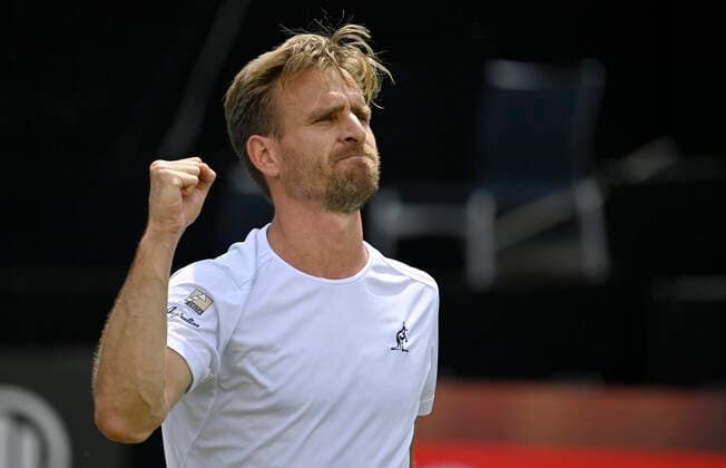 Peter Gojowczyk GER jubilation cheers match win fist gesture, gesture final cheers 09 06 2021 Tennis MercedesCup Stuttgart 2021 Weißenhof ATP 07 13 06 2021 Tennis MercedesCup Stuttgart 2021