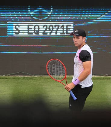 09 06 2021, ATP Tour Mercedes Cup Stuttgart, Weissenhofff, tennis, sports, in the picture Dominik Koepfer GER