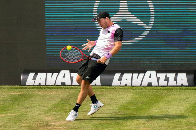 Dominik Koepfer GER Germany, Stuttgart, 09 06 2021, Tennis, ATP250, MercedesCup 2021, 1 Round, D Koepfer GER J Rodionov AUT , TC Weissenhof Foto A2 Bildagentur Peter Hartenfelser