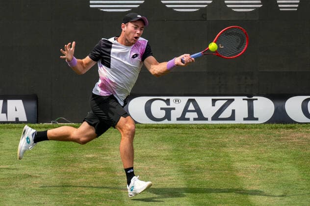 Dominik Koepfer GER Germany, Stuttgart, 09 06 2021, Tennis, ATP250, MercedesCup 2021, 1 Round, D Koepfer GER J Rodionov AUT , TC Weissenhof Foto A2 Bildagentur Peter Hartenfelser