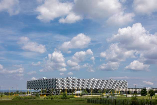 Reportage 09 06 2021 The national football team in its Euro 2020 quarters at the adidas World of Sports in Herzogenaurach The stand-alone building Arena