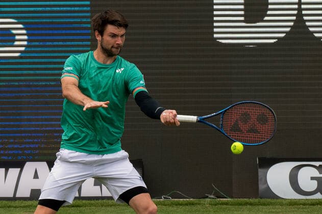 Jurij Rodionov AUT Germany, Stuttgart, 09 06 2021, Tennis, ATP250, MercedesCup 2021, 1 Round, D Koepfer GER J Rodionov AUT , TC Weissenhof Foto A2 Bildagentur Peter Hartenfelser