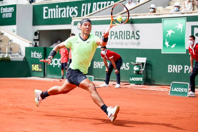 TENNIS - French Open 2021 PARIS,FRANCE,09.June.21 - TENNIS - ATP, Tennis Herren World Tour, French Open, Roland Garros, Grand Slam. Image shows Rafael Nadal (ESP).  GEPAxpictures xPatrickxSteiner