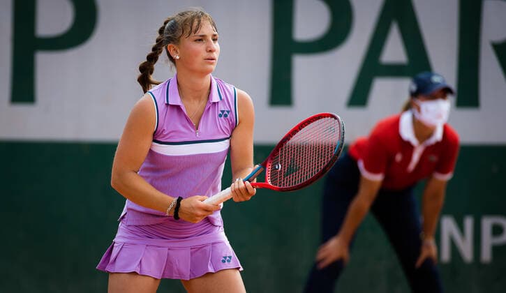 June 9, 2021: Mara Guth of Germany in action in the Juniors competition at the 2021 Roland Garros Grand Slam Tournament - ZUMAa181 20210609_zaa_a181_092 Copyright: xRobxPrangex
