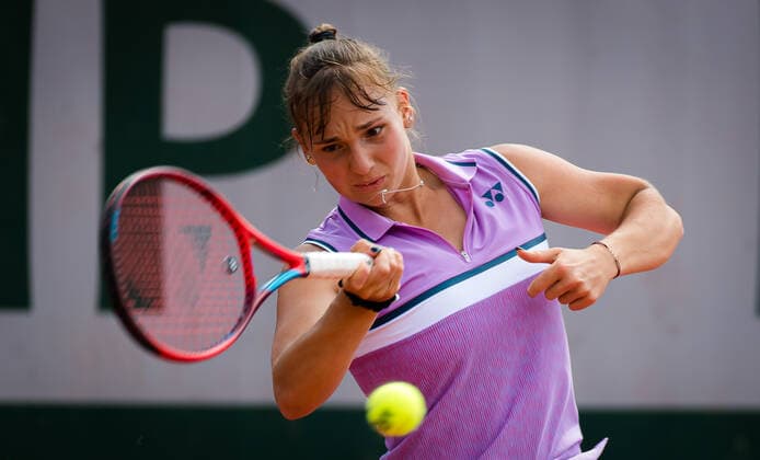 June 9, 2021: Mara Guth of Germany in action in the Juniors competition at the 2021 Roland Garros Grand Slam Tournament - ZUMAa181 20210609_zaa_a181_096 Copyright: xRobxPrangex