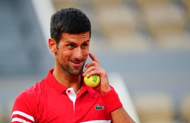 Mandatory Credit: Photo by Javier Garcia BPI Shutterstock (12046068kx) Novak Djokovic reacts to boos against him during his quarter final French Open Tennis, Day Eleven, Roland Garros, Paris, France - 09 Jun 2021 French Open Tennis, Day Eleven, Roland Garros, Paris, France - 09 Jun 2021  Copyright: xJavierxGarcia BPI Shutterstockx 12046068kx