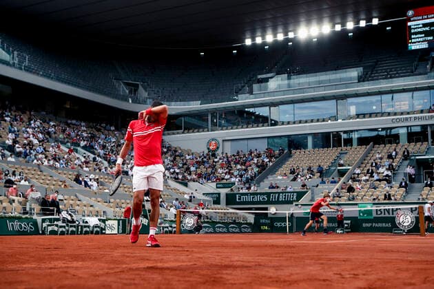 TENNIS - French Open 2021 PARIS,FRANCE,09.June.21 - TENNIS - ATP, Tennis Herren World Tour, French Open, Roland Garros, Grand Slam. Image shows Novak Djokovic (SRB).  GEPAxpictures xPatrickxSteiner