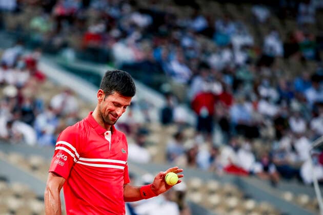TENNIS - French Open 2021 PARIS,FRANCE,09.June.21 - TENNIS - ATP, Tennis Herren World Tour, French Open, Roland Garros, Grand Slam. Image shows Novak Djokovic (SRB).  GEPAxpictures xPatrickxSteiner