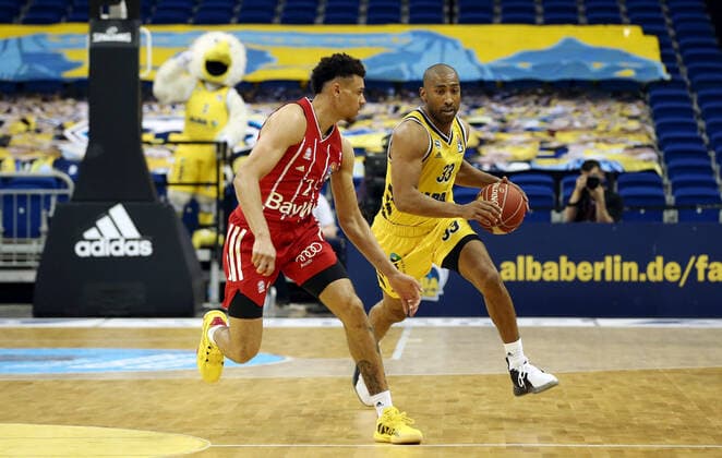 Wade Baldwin, Jayson Granger Action Game Scene Duel Sports Basketball Play Off Final BBL Bundesliga Men Season 2020 2021 09 06 2021 ALBA Berlin vs FC Bayern Munich