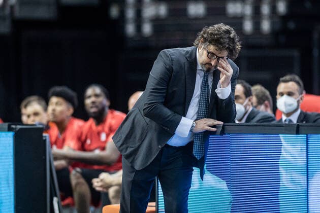 Basketball Berlin 09 06 2021 1 Bundesliga easyCredit BBL Season 2020 2021 Playoffs Final Game 1 Alba Berlin FC Bayern Munich Andrea Trinchieri Munich, coach