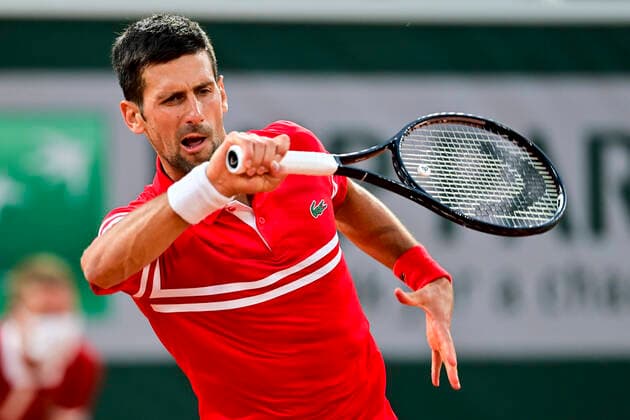 Novak Djokovic (Srb) TENNIS : Internationaux de France Roland Garros 2021 - Paris - 09 06 2021 JBAutissier Panoramic 