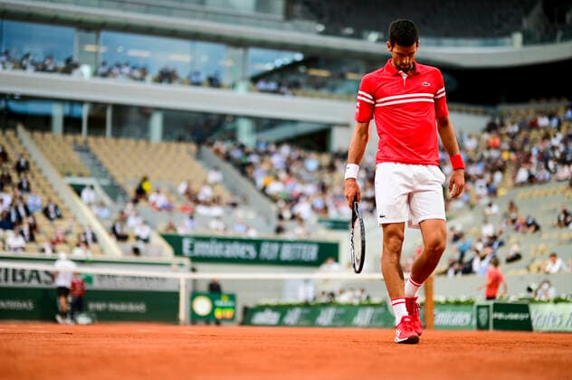 Novak Djokovic (Srb) TENNIS : Internationaux de France Roland Garros 2021 - Paris - 09 06 2021 JBAutissier Panoramic 